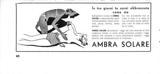 Ambra Solare. Advertising 1939 - copertina