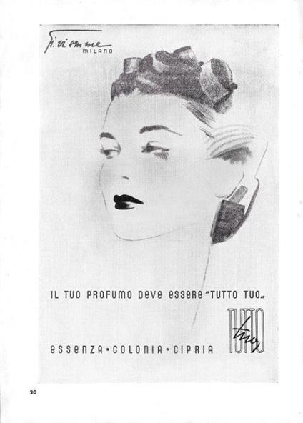 Gi.vi.emme Milano. Il Tuo profumo deve essere Tutto Tuo. Advertising 1939 - copertina