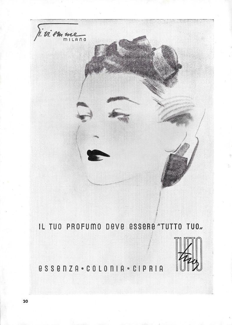Gi.vi.emme Milano. Il Tuo profumo deve essere Tutto Tuo. Advertising 1939