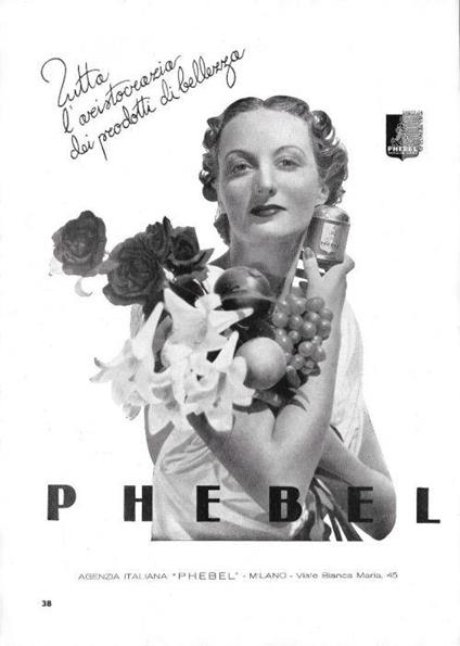 Phebel, Prodotti di Bellezza. Advertising 1939 - copertina