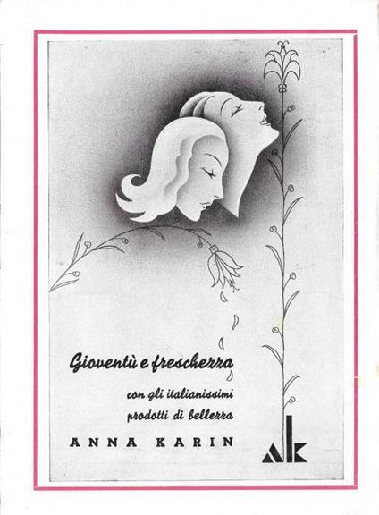 Anna Karin, Gioventù e Freschezza. Advertising 1939 - copertina