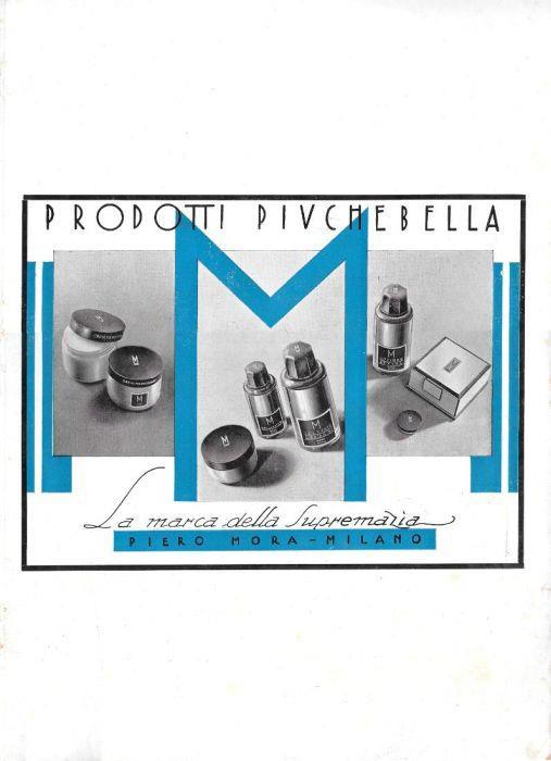 M. Prodotti più che Bella, Piero Mora Milano. Advertising 1939 - copertina