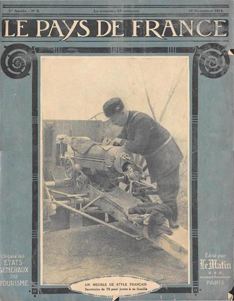 L' Automobile Abandonnée /Un Meuble de style Francais. Stampa 1914 - 2