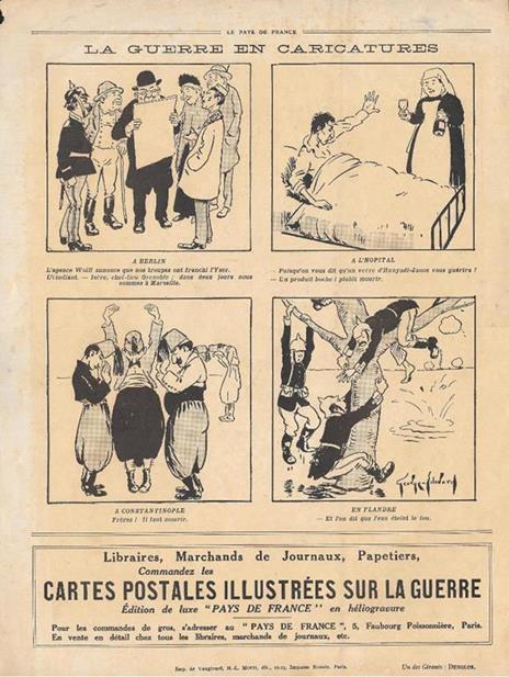 Le front oriental le 3 novembre 1914 / La Guerre en Caricatures. Stampa 1914 - 2