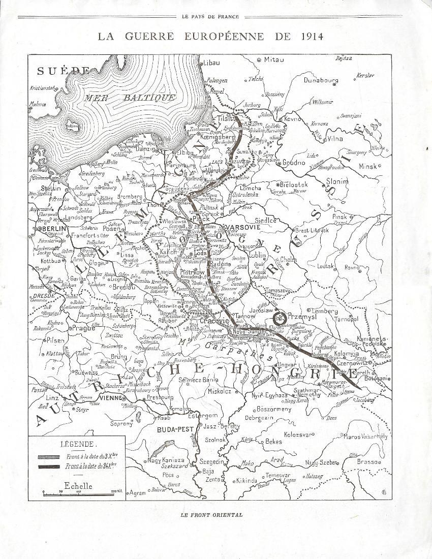 Le Front Oriental le 3 et le 24 decembre 1914 / L'Incoscient. Stampa 1914