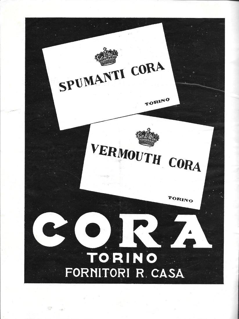 Cora, Spumanti Vermouth Torino / Sitmar, Soc. Italiana servizi Marittimi. Advertising 1934