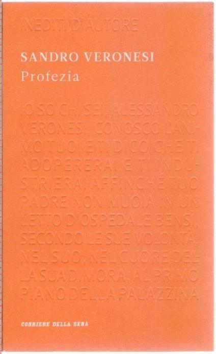 Profezia - Sandro Veronesi - Sandro Veronesi - copertina
