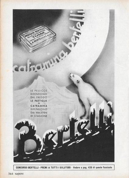 Catramina Bertelli. Advertising 1939 - copertina