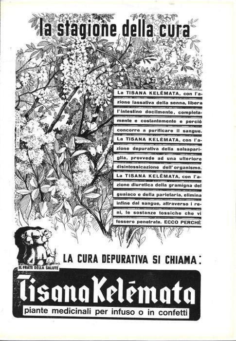 Tisana Kelémata. Advertising 1962 - copertina