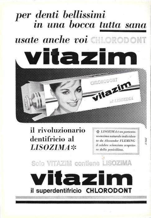Vitazim, il super dentifricio al chlorodont. Advertising 1962 - copertina
