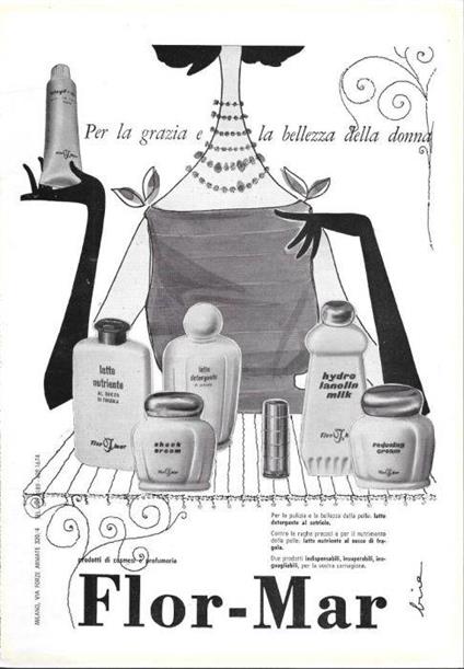 Flor-Mar, per la grazia e la bellezza della donna. Advertising 1962 - copertina