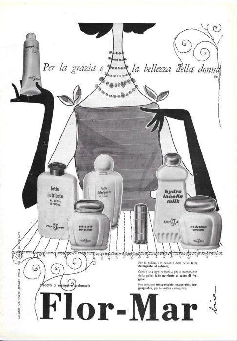 Flor-Mar, per la grazia e la bellezza della donna. Advertising 1962 - copertina
