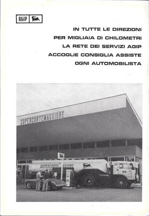 Supercortemaggiore AGIP / Italia Navigazione. Advertising 1962 - copertina