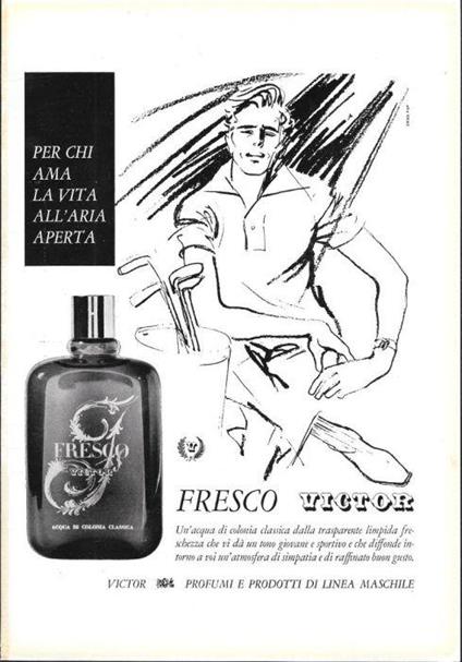 Fresco Victor. Per chi ama la vita all'aria aperta. Advertising 1962 - copertina