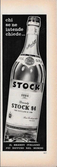 Stock 84. Il Brandy più diffuso nel mondo. Advertising 1964 - copertina