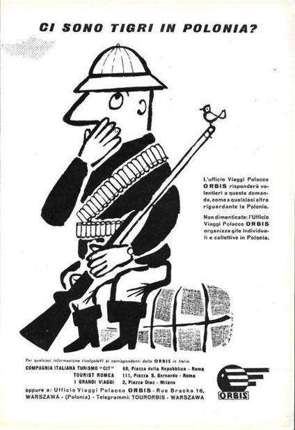 Orbis. Ufficio Viaggi Polacco. Advertising 1958 - copertina