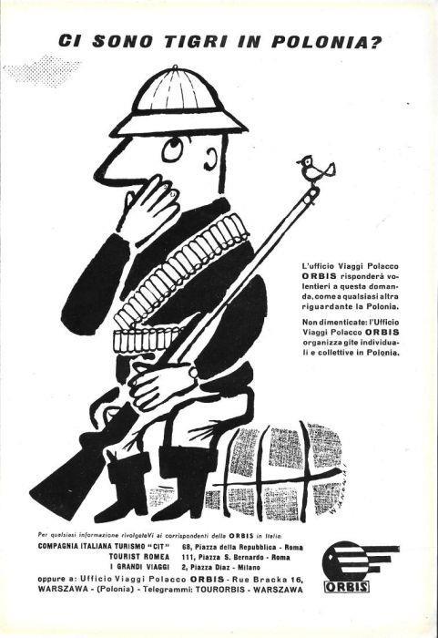Orbis. Ufficio Viaggi Polacco. Advertising 1958 - copertina