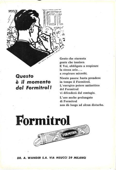 Formitrol. Advertising 1958 - copertina