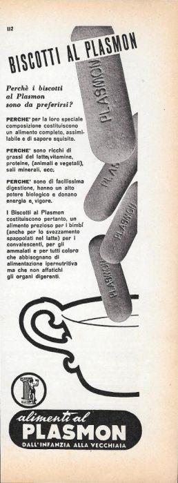 Biscott al Plasmon. Advertising 1958 - copertina