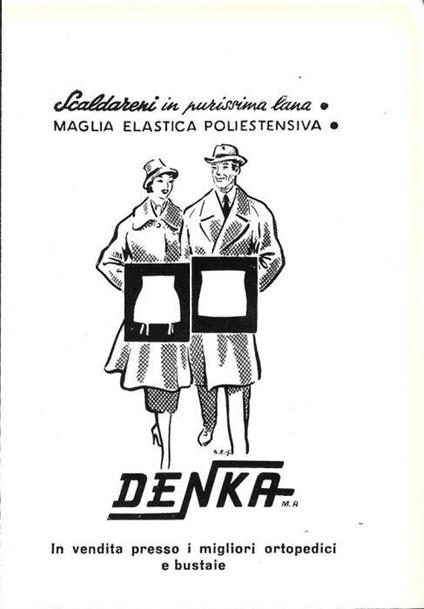 Denka. Maglia elastica poliestensiva. Advertising 1958 - copertina