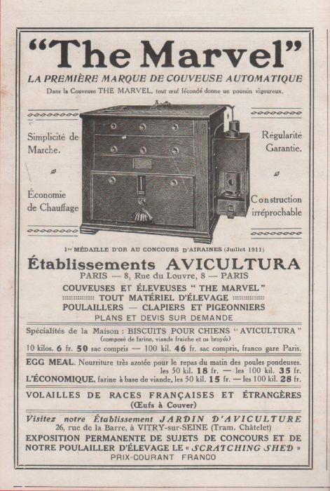 The Marvel. La primiere marque de couveuses automatique. Advertising 1912 - copertina