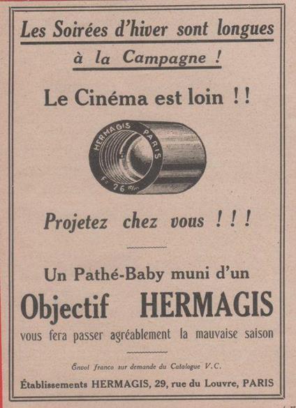 Objectif Hermagis. Advertising 1926 - copertina