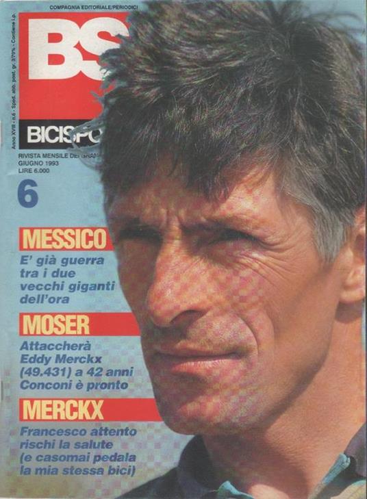 BS bicisport. 1993. n. 6. Moser per il record dell'ora - copertina