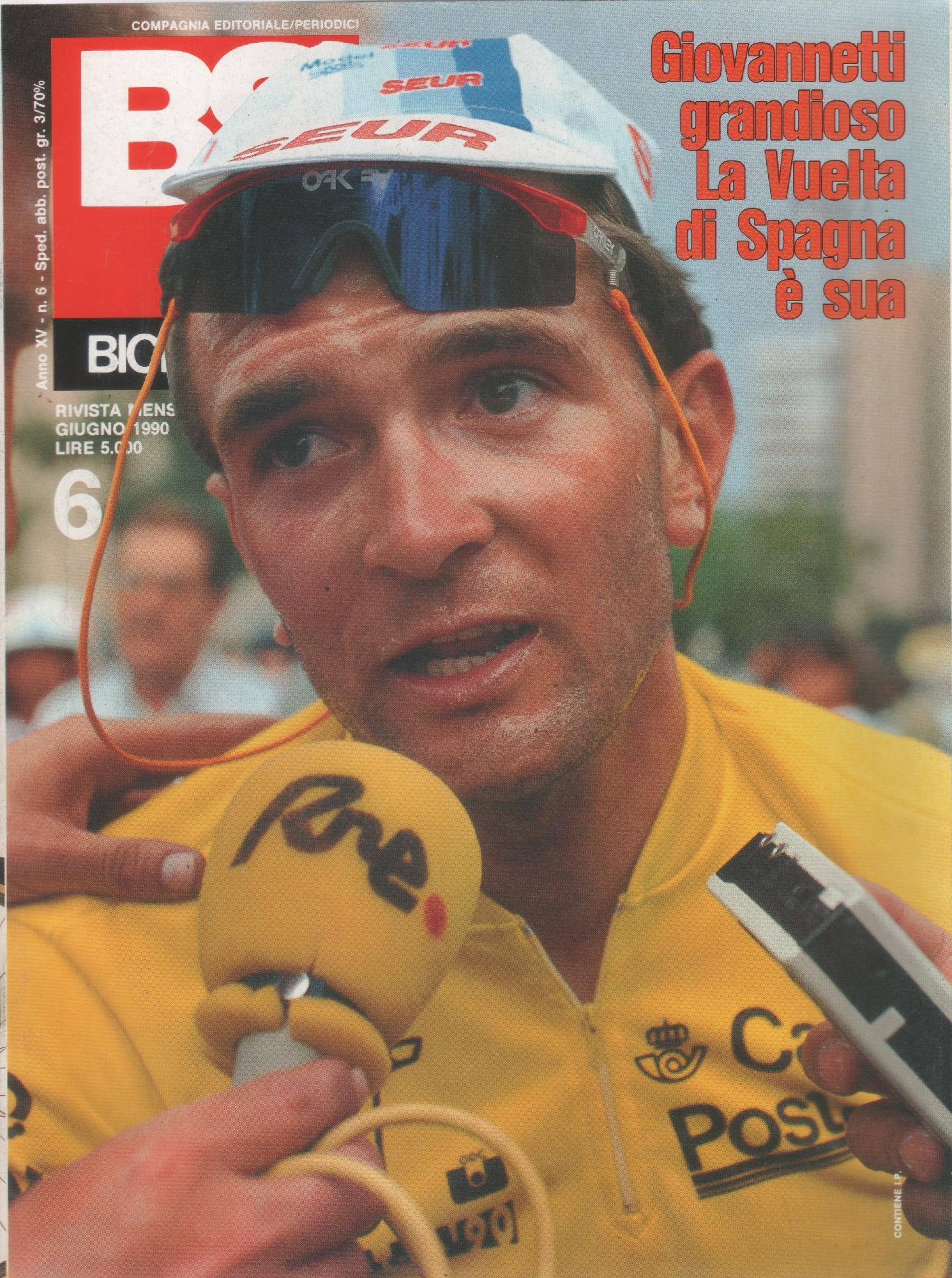 BS bicisport. 1990. n. 6. Giovanetti vince la Vuelta....