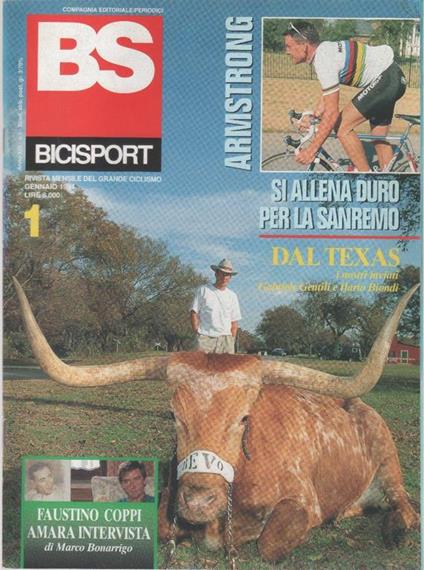 BS bicisport. 1994. n. 1. Armstrong si allena per la Sanremo... - copertina