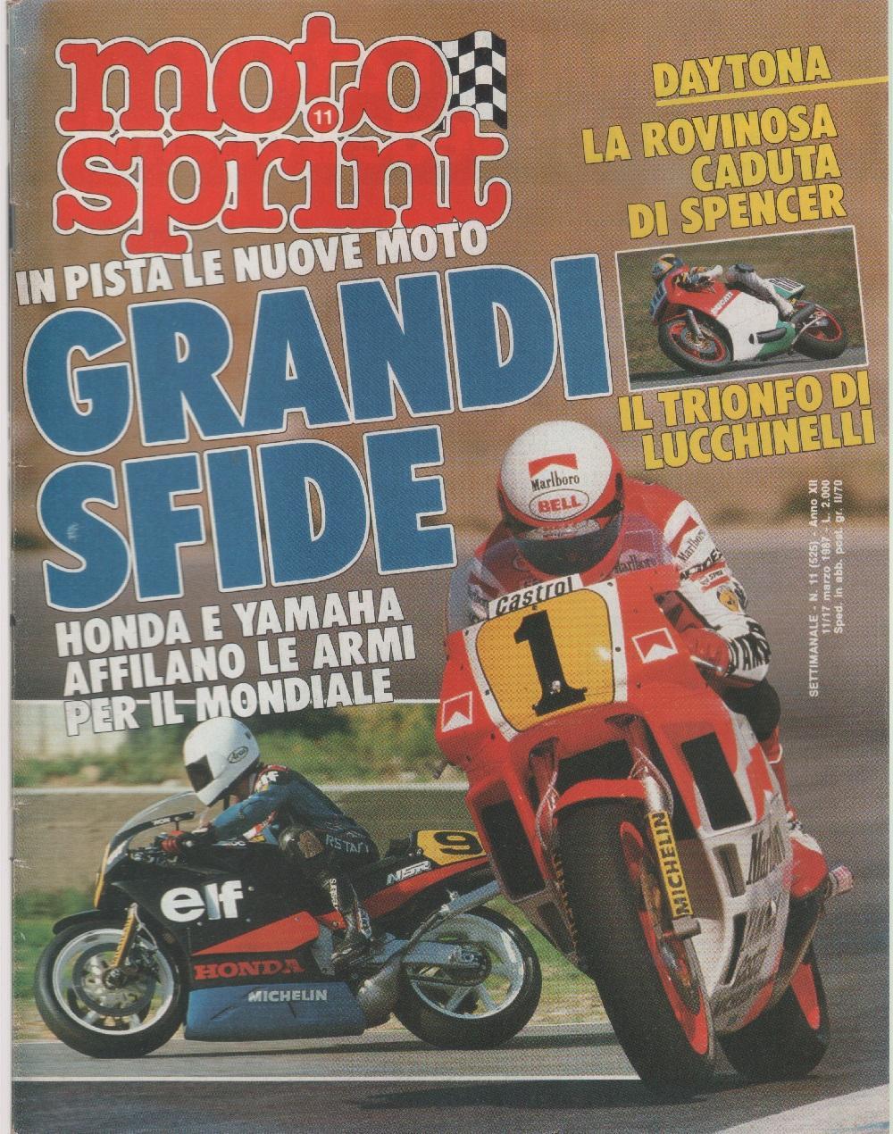 Motor sprint. n. 11-1987. Honda e Yamaha affilano le armi per il mondiale