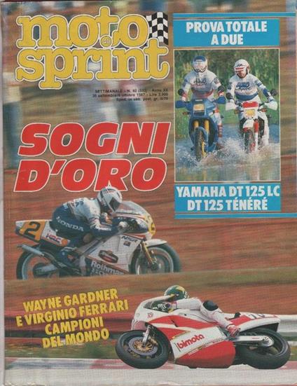Motor sprint. n. 40-1987. Gardner e Ferrari campioni del mondo - copertina