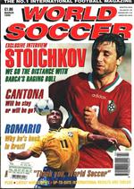 World Soccer. 1995 march. Stoichkov Cantona Romario