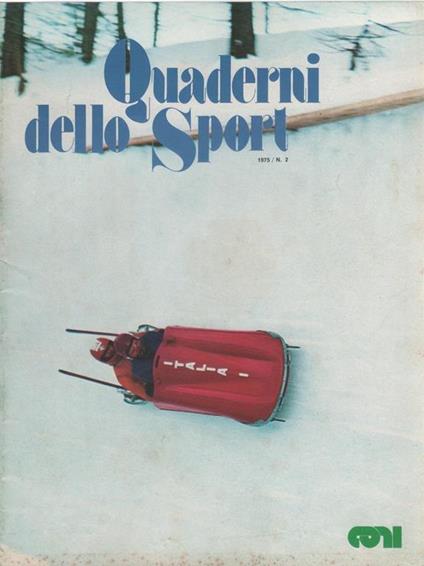 Quaderni dello Sport. Rivista ufficiale CONI. 1975 n. 2 - copertina