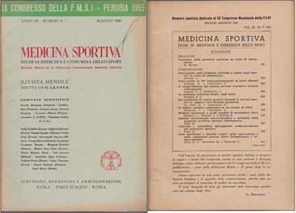 Studi di Medicina e Chirurgia dello Sport Anno IX Numero 5 - Maggio 1955 - copertina