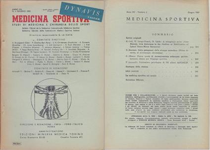 Studi di Medicina e Chirurgia dello Sport Anno XIII Numero 6 - Giugno 1959 - copertina