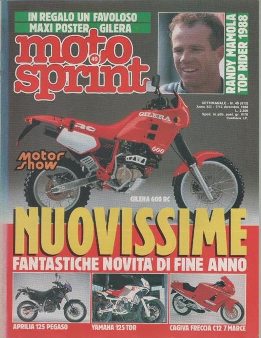 Moto sprint. n. 49 - 1988. Novità di fine anno - copertina