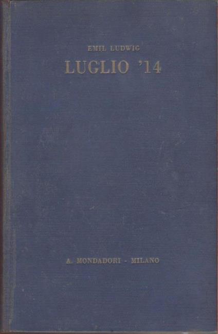 Luglio '14 - Emil Ludwig - copertina