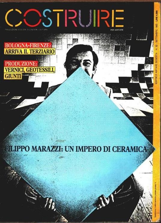 Costruire. Rivista produzione edilizia, economia, cultura. n. 32, settembre 1985 - copertina