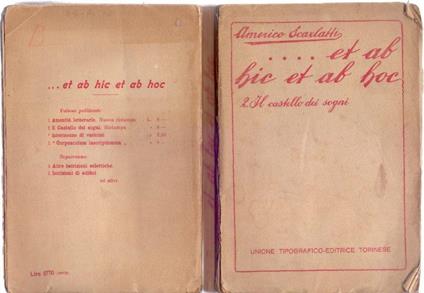 ...et ab hic et ab hoc 2. Il Castello dei sogni - Americo Scarlatti - Americo Scarlatti - copertina