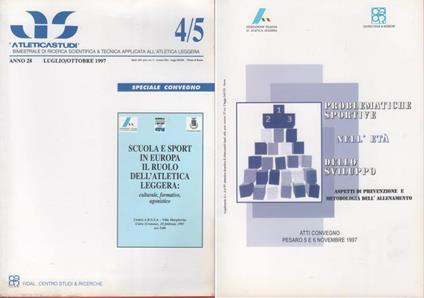 AS. Atletica studi. Anno XXVIII n. 4/5 1997. Speciale Scuola e sport in Europa + Supplemento - copertina