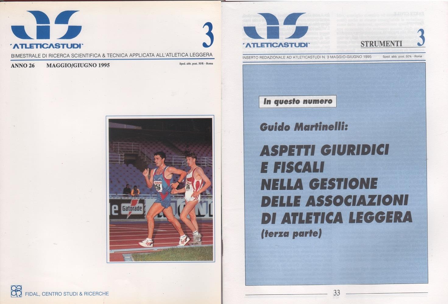 AS. Atletica studi. Anno XXVI n. 1, 1995, allegato Studi giuridici...