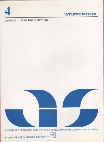AS. Atletica studi. Anno XXV n. 4, 1994 - copertina