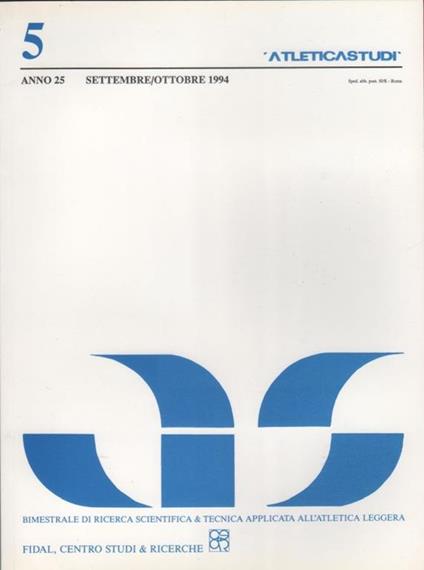 AS. Atletica studi. Anno XXV n. 5, 1994 - copertina