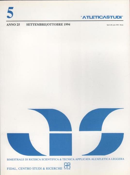 AS. Atletica studi. Anno XXV n. 5, 1994 - copertina