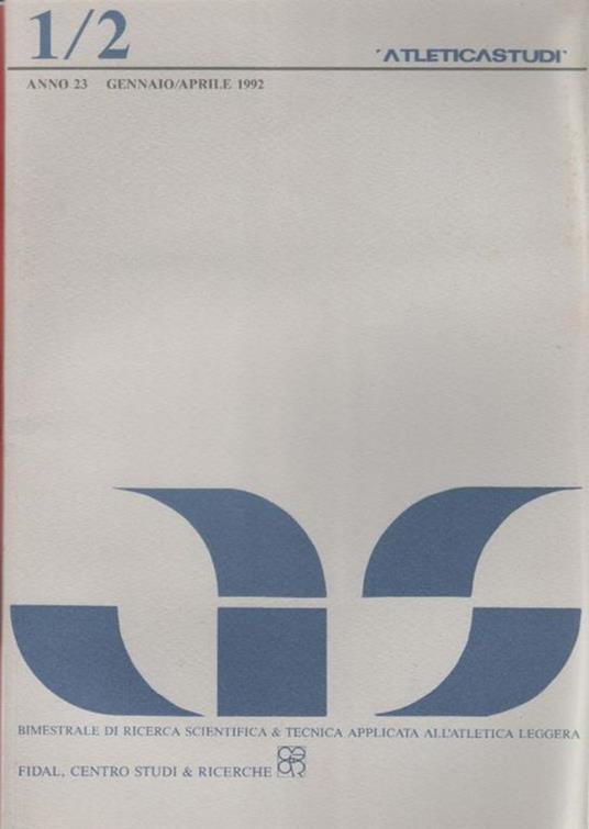 AS. Atletica studi. Anno XXIII n. 1/2, 1992 - copertina