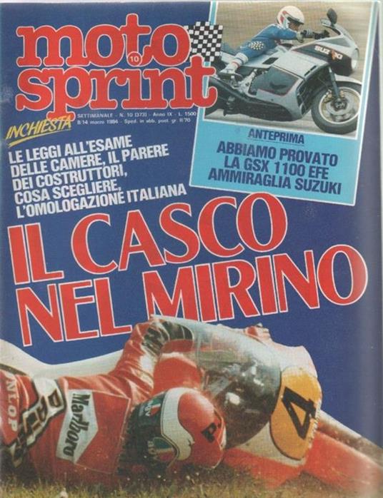 Moto sprint. n. 10 - 1984. Il casco nel mirino - copertina