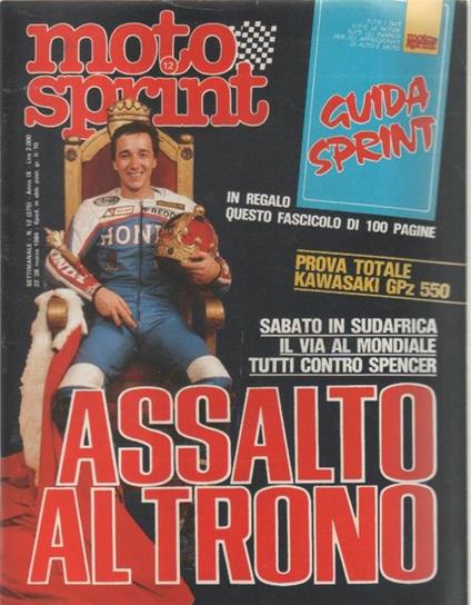 Moto sprint. n. 12 - 1984. L'assalto al trono - copertina