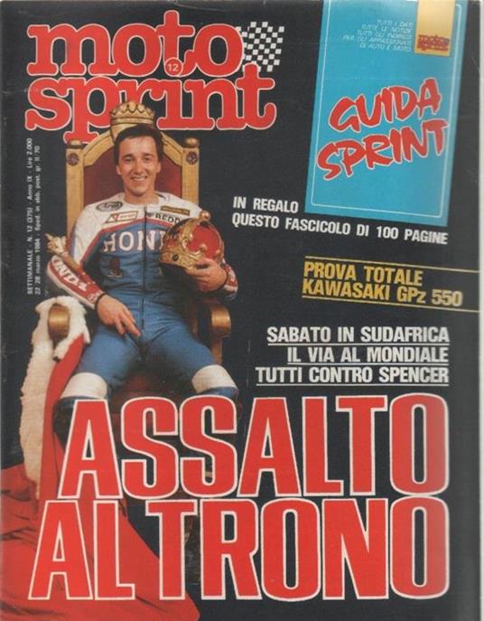 Moto sprint. n. 12 - 1984. L'assalto al trono - copertina