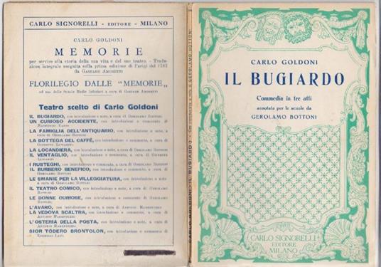 Il Bugiardo - Carlo Goldoni - Carlo Goldoni - copertina