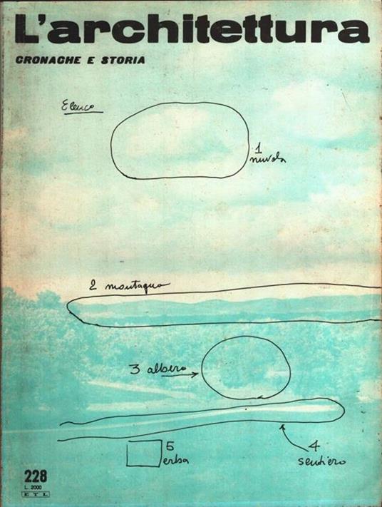 L' architettura, cronaca e storia. Rivista n. 228 ottobre 1974 - copertina